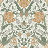 2948-33006 - Tulipa Green Floral Wallpaper