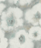 EV3961 - Blended Floral Aqua Wallpaper