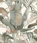 NT6131 - Tropical White Cabana Wallpaper