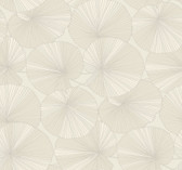 NT6115 - Layered Cream Lily Pads Wallpaper