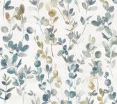 PSW1431RL - Joyful Eucalyptus Navy Peel & Stick Wallpaper