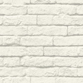 MH1555 - Brick & Mortar White & Grey Wallpaper