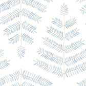 RMK12637PL - Cat Coquillette Leaflets Blue Peel & Stick Wallpaper