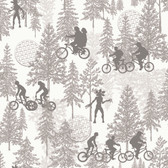 RMK12544RL - Netflix Stranger Things Hawkins Woods Off-White Peel & Stick Wallpaper