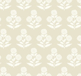 VP1433 - Souci Beige Marigolds Wallpaper