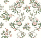 VP1425 - Genevieve Blush Floral Trail Wallpaper