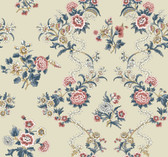 VP1424 - Genevieve Rose Floral Trail Wallpaper
