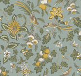 VP1315 - Parterre Light Blue Jacobean Wallpaper