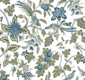 VP1314 - Parterre Blue Jacobean Wallpaper