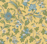 VP1313 - Parterre Light Yellow Jacobean Wallpaper