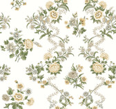 VP1421 - Genevieve Butter Floral Trail Wallpaper