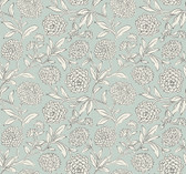 VP1361 - Chatsworth Garden Sky Blue Floral Trail Wallpaper