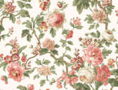 VP1351 - Beatrix Coral Vintage Floral Wallpaper