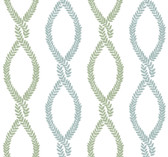 VP1321 - Laureate Light Green Vine Trellis Wallpaper