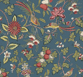 VP1311 - Parterre Indigo Jacobean Wallpaper