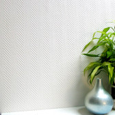 RD80103 - Herringbone White Paintable Anaglypta Pro Wallpaper