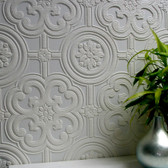 RD80029 - Egon White Paintable Textured Vinyl Wallpaper