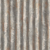 2922-22333 - Kirkland Charcoal Corrugated Metal Wallpaper