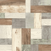 2922-25385 - Knock on Wood Light Blue Distressed Wallpaper