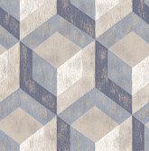 2922-22311 - Clarabelle Blue Rustic Wood Tile Wallpaper