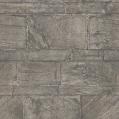 2922-25375 - Murray Dark Grey Stone Wall Wallpaper