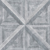 2922-25373 - Carriage Grey Geometric Wood Wallpaper