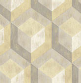 2922-22309 - Clarabelle Beige Rustic Wood Tile Wallpaper