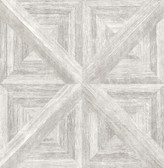 2922-24017 - Carriage White Geometric Wood Wallpaper
