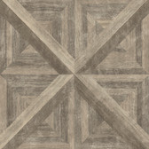 2922-25372 - Carriage Brown Geometric Wood Wallpaper