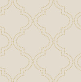 2625-21805 - Tetra Beige Quatrefoil Wallpaper