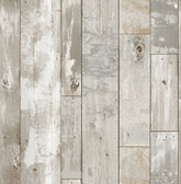 2540-24054 - Deena Grey Distressed Wood Wallpaper