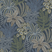 2970-13904 - Sumner Navy Woodland Botanical Wallpaper