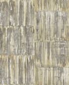2540-24065 - Patina Panels Yellow Metal Wallpaper