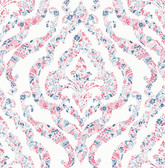 2901-25400 - Featherton Coral Floral Damask Wallpaper