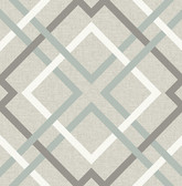 2901-22649 - Saltire Emile Taupe Lattice Wallpaper