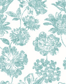 2901-25418 - Folia Aqua Floral Wallpaper