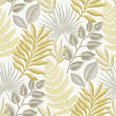 2901-87502 - Palomas Mustard Botanical Wallpaper