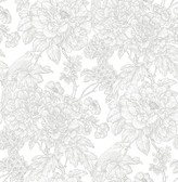 2901-25412 - Birds of Paradise Breeze Grey Floral Wallpaper