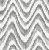 2901-25407 - Bargello Grey Faux Grasscloth Wave Wallpaper