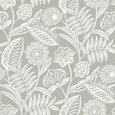 2969-87531 - Alma Light Grey Tropical Floral Wallpaper