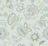 2901-87515 - Corona Light Blue Jacobean Wallpaper
