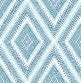 2969-26013 - Zaya Blue Tribal Diamonds Wallpaper