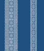 1014-001832 - Brynn Indigo Paisley Stripe Wallpaper