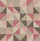 2697-22622 - Puzzle Pink Geometric Wallpaper