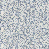 2971-86323 - Coraline Blue Leaf Wallpaper