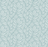 2971-86321 - Coraline Teal Leaf Wallpaper