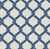 2971-86308 - Payton Blue Hexagon Trellis Wallpaper