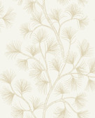 4198-83482 - Kismine Gold Botanical Trail Wallpaper