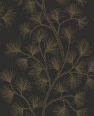 4198-83481 - Kismine Black Botanical Trail Wallpaper