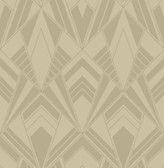 4198-87400 - Allenby Khaki Flocked Wallpaper